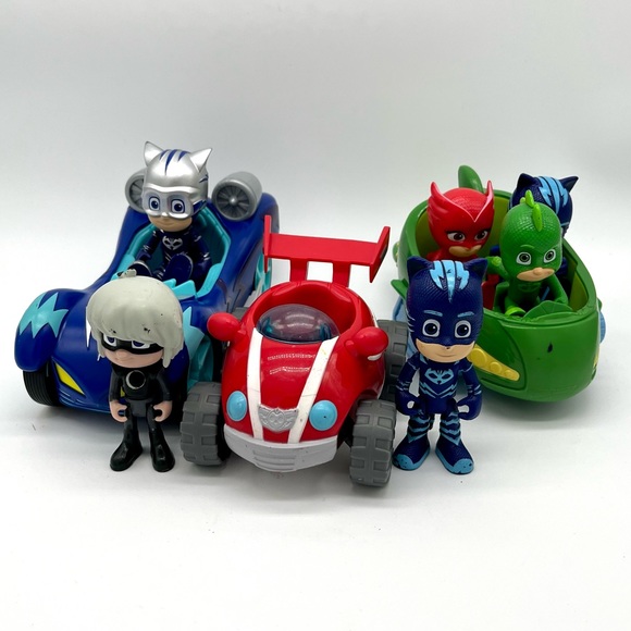 Nickelodeon Toys Pj Masks 3 Figures Gekko Car Vehicle Toy Owlette